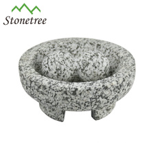 Stone Mortar &amp; Pistle Molcajete Mexikanische Schüssel Guacamole-Gewürz